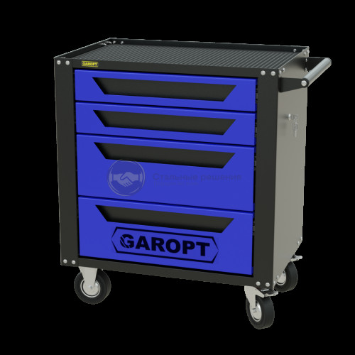 Тележка инструментальная Garopt серия Standart 4 ящика доводчики синяя